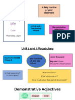 INGE - UNIT 3 - Thursday 25th (Unit 2 and 3 Vocabulary, Demonstrative Adverbs)