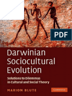 Marion Blute - Darwinian Sociocultural Evolution - Solutions To Dilemmas in Cultural and Social Theory - Cambridge University Press (2010)