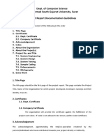 Project Report Documentation Guidline