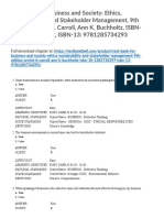 Test Bank For Business and Society Ethics Sustainability and Stakeholder Management 9th Edition Archie B Carroll Ann K Buchholtz Isbn 10 1285734297 Isbn 13 9781285734293