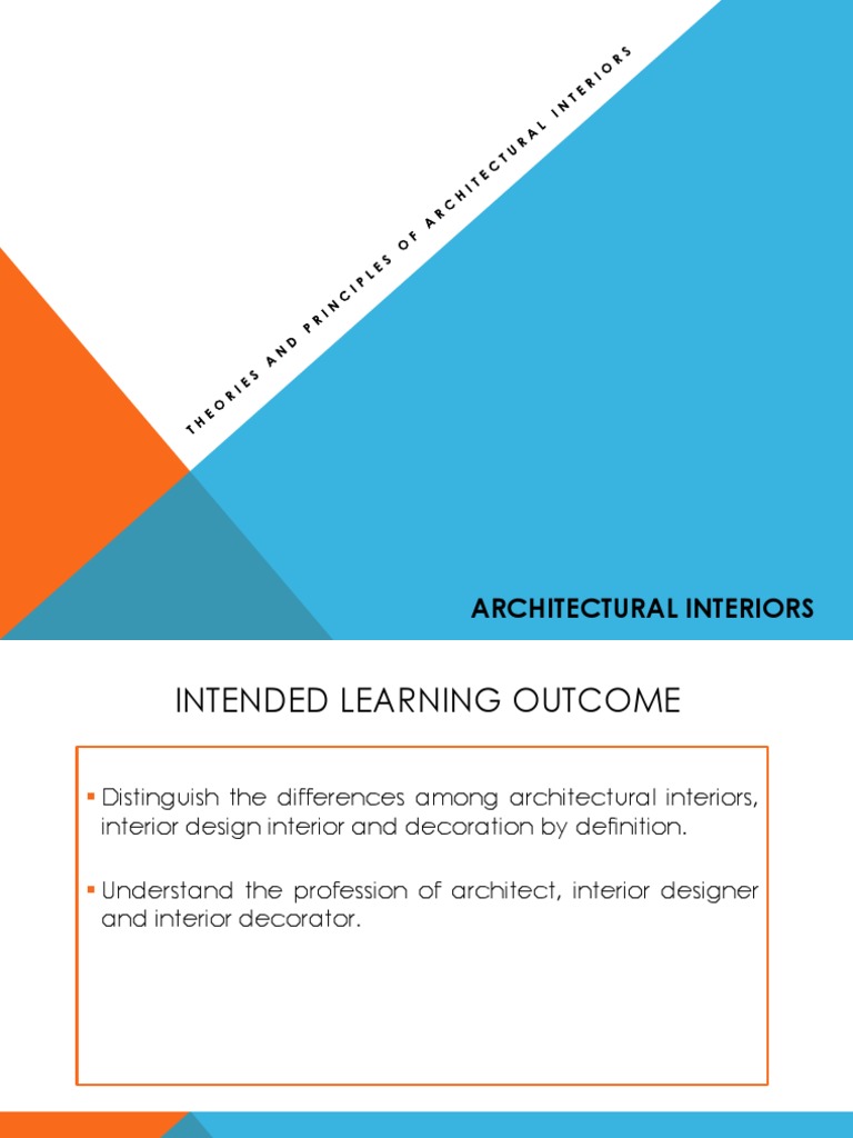 AI Theories and Principles of Architectural Interiors | PDF | Interior ...