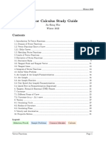 Vector Calculus Study Guide