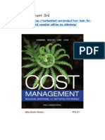 Test Bank For Cost Management 3rd Canadian Edition by Eldenburg