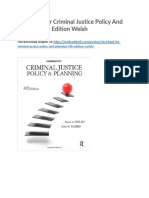 Test Bank For Criminal Justice Policy and Planning 4th Edition Welsh