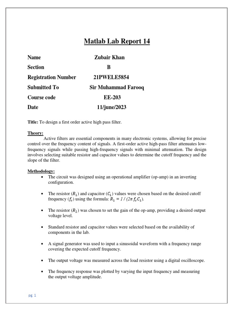 Lab 14 | Download Free PDF | Electronic Filter | Electricity