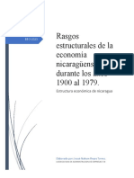 Rasgos Estructurales de La Economia Nicaraguense Durante Los Años 1900-1979.