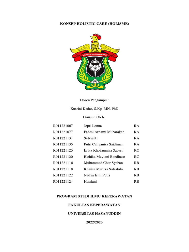 Konsep Holistic Care Holism Klp 10 Pdf