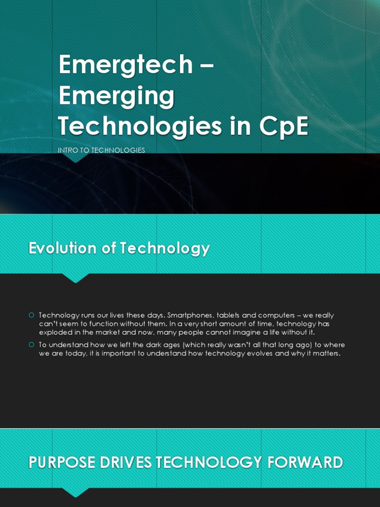 Emergtech evolution of technology pdf internet of things internet