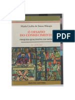 MINAYO (1994), O Desafio Do Conhecimento Pesquisa Qualitativa Em Saúde