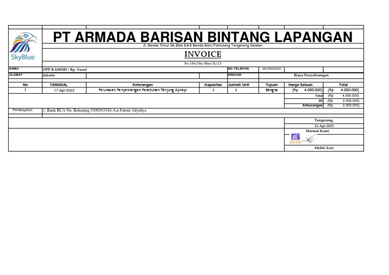 Memahami Invoice Sewa Bus Pariwisata: Panduan Lengkap dengan Contoh Kasus