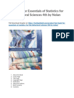 Test Bank For Essentials of Statistics For The Behavioral Sciences 4th by Nolan