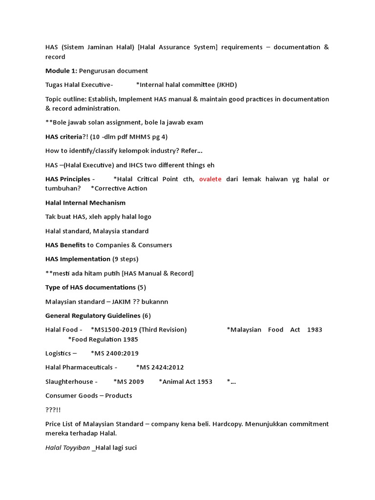Halal Training Notes | PDF | Islamic Jurisprudence | Food Industry