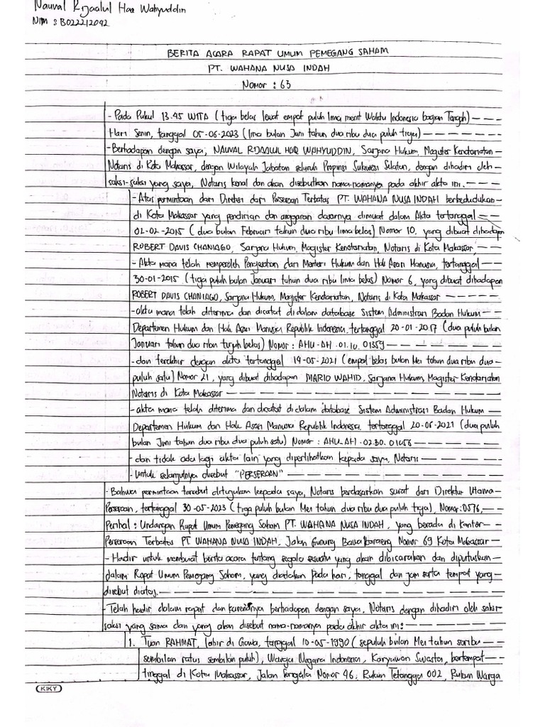 Ba Rups Pt. Wahana Nusa Indah | PDF