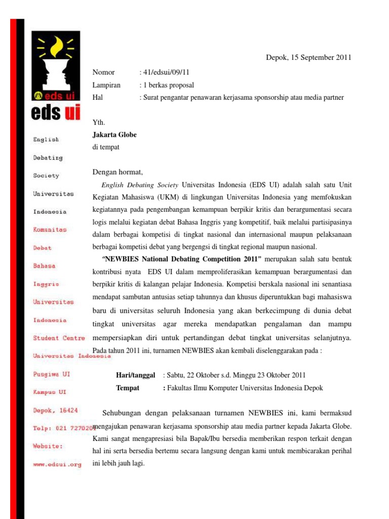 Contoh Mou Sponsorship Doc - Surasm