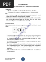 Heat Thermometric Advanced Level Physics Notes