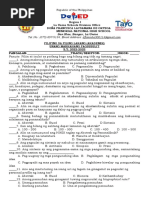 SUMMATIVE TEST PILING LARANG With ANSWER KEY | PDF