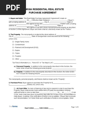 Georgia-Residential-Real-Estate-Purchase-Agreement
