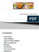 Value Addition in Meat Industry