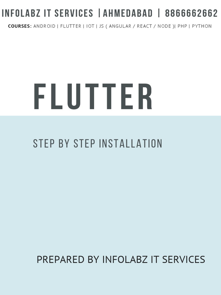 Flutter Step by Step Installation | PDF | Microsoft Windows ...