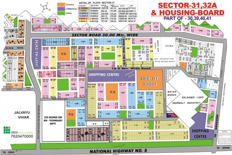 Sector 31 and 32 Map | PDF