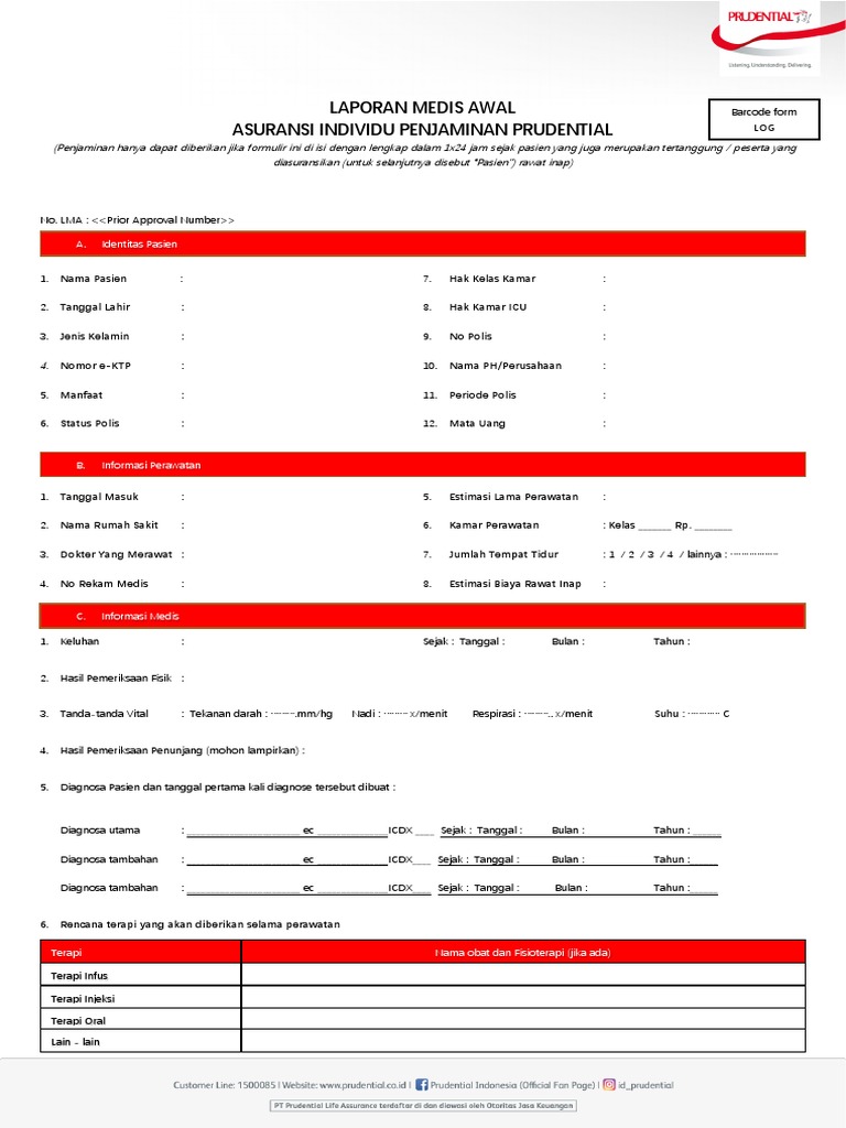 Lma Laporan Medis Awal Pmn V 11 Fin 12 Pdf
