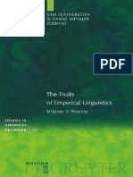 (Studies in Generative Grammar 101) Sam Featherston, Susanne Winkler (Eds.) - The Fruits of Empirical Linguistics 1 - Process-Mouton de Gruyter (2009)