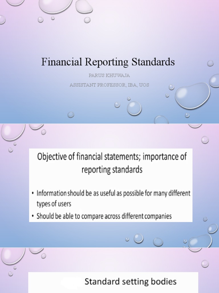 Financial Reporting Standards1 | PDF