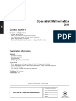 2023 Specialist Mathematics Examination Paper 2