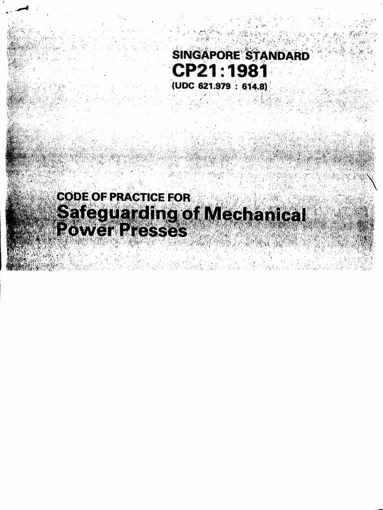 CP 21 1981 Safeguarding of Mechanical Power Presses | PDF