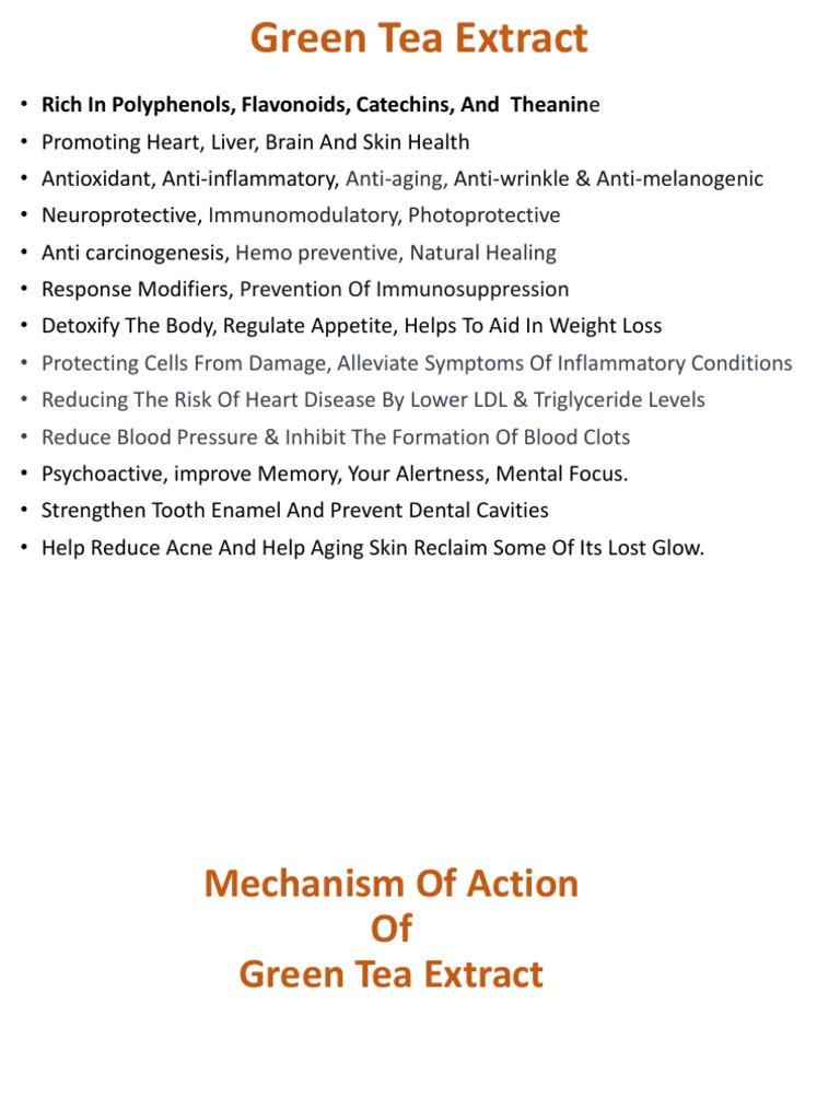 Green Tea Extract PDF Flavonoid Inflammation