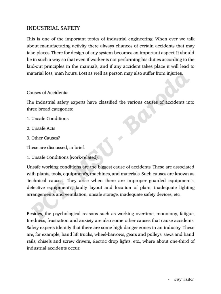Industrial Safety PDF