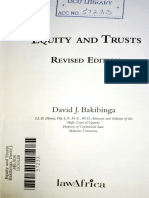 Equity and Trust by David Bakibinga, Chap - 4