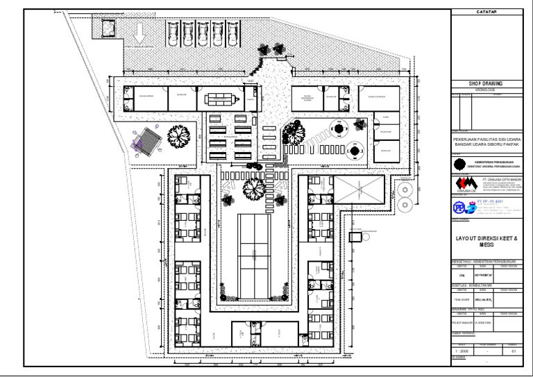 Layout Direksi Keet dan Mess Proyek | PDF