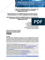 2023 - Artigo MONITORIA NO CURSO DE ADMINISTRAÇÃO - UTILIZAÇÃO DE Recursos Filmícos