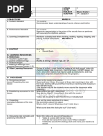 Daily Lesson Plan in Mapeh Grade 1 (1ST Quarter)