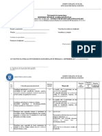 Fisa (Auto) Evaluare - Instructor de Educatie Extrascolara - Gradatii 2023