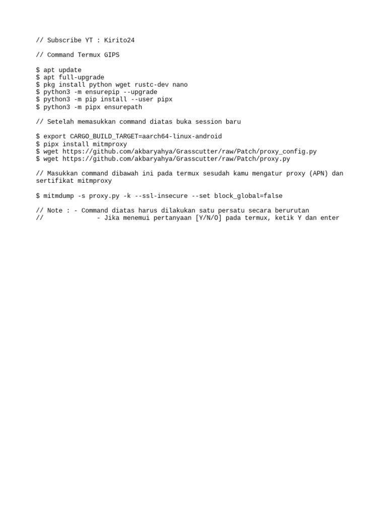 (Important) Command Termux | PDF