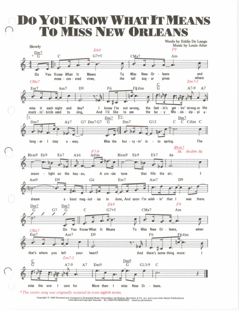 Do You Know What It Means To Miss New Orleans PDF
