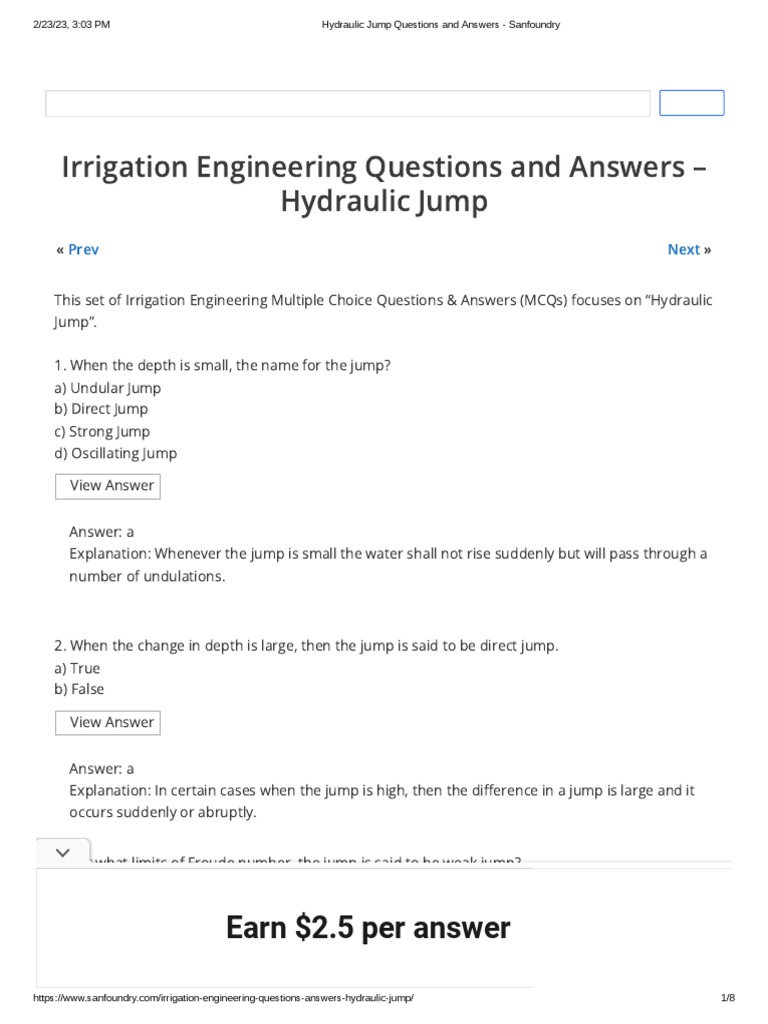 Irrigation Engineering Questions and Answers Download Free PDF Applied And Interdisciplinary