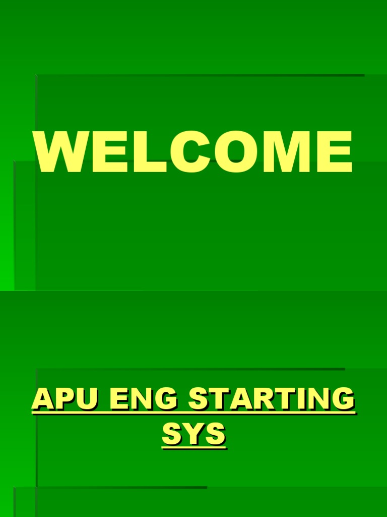 APU Engine Starting Procedure Guide | PDF