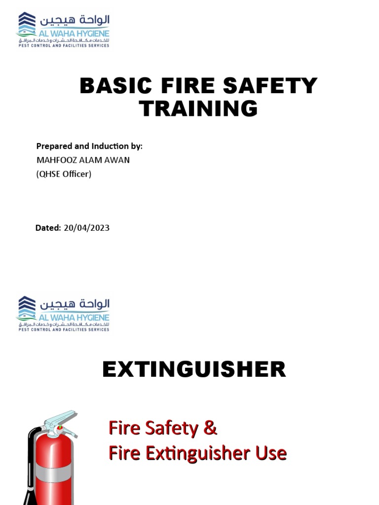 Basic Fire & Fire Extinguisher Training PDF Materials Fires