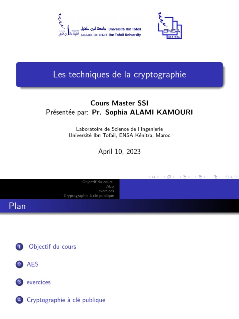 Techniques de cryptographie AES et clés publiques | PDF | Ingénierie de ...