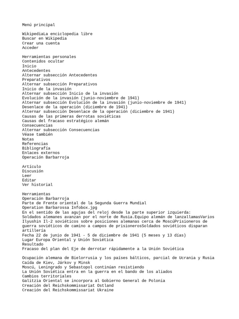 Operación Barbarroja Pdf Operación Barbarroja Alemania Nazi