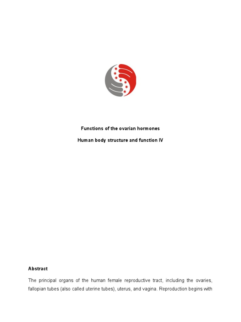 Functions of The Ovarian Hormones | PDF | Wellness | Science & Mathematics