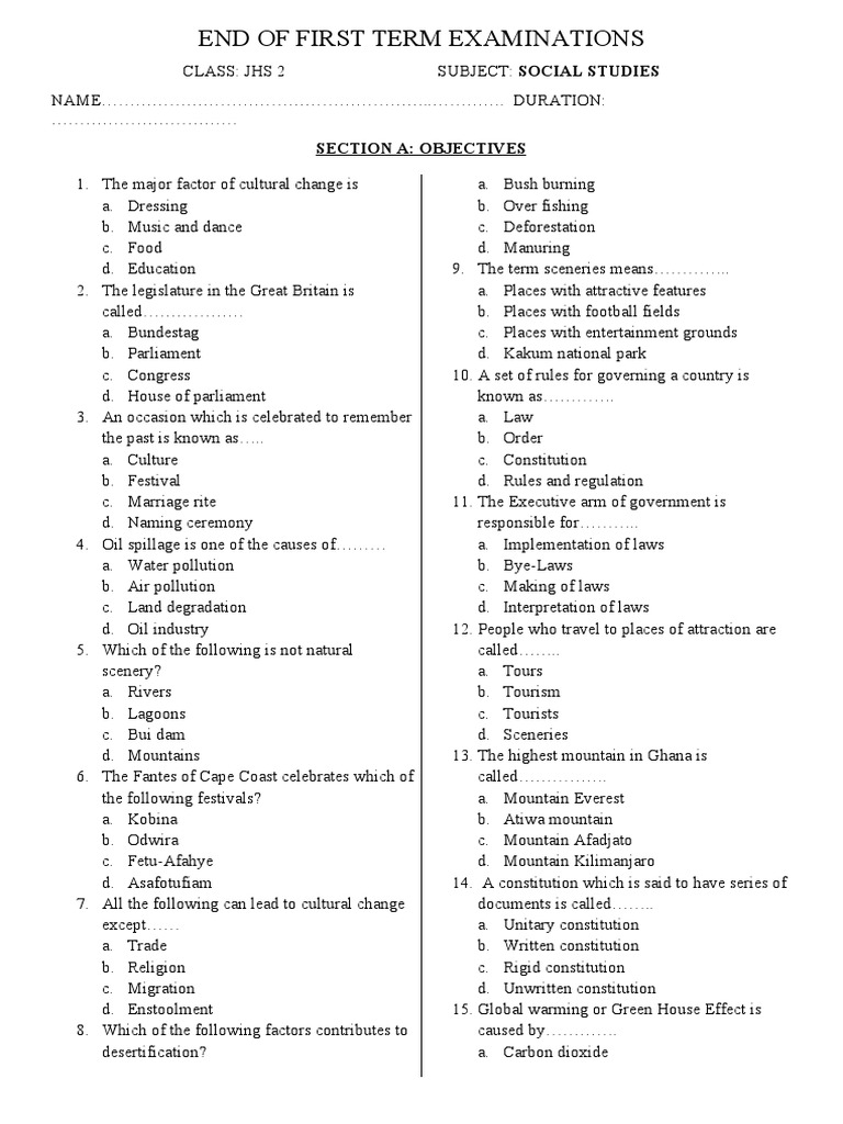 Social JHS 2 | PDF | Tourism | Adolescence