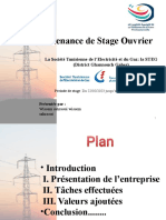 Soutenance de Stage Ouvrier: La Société Tunisienne de L'electricité Et Du Gaz: La STEG (District Ghannouch Gabes)