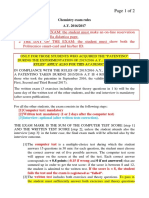 Chemistry Exam Rules A y 16 - 17