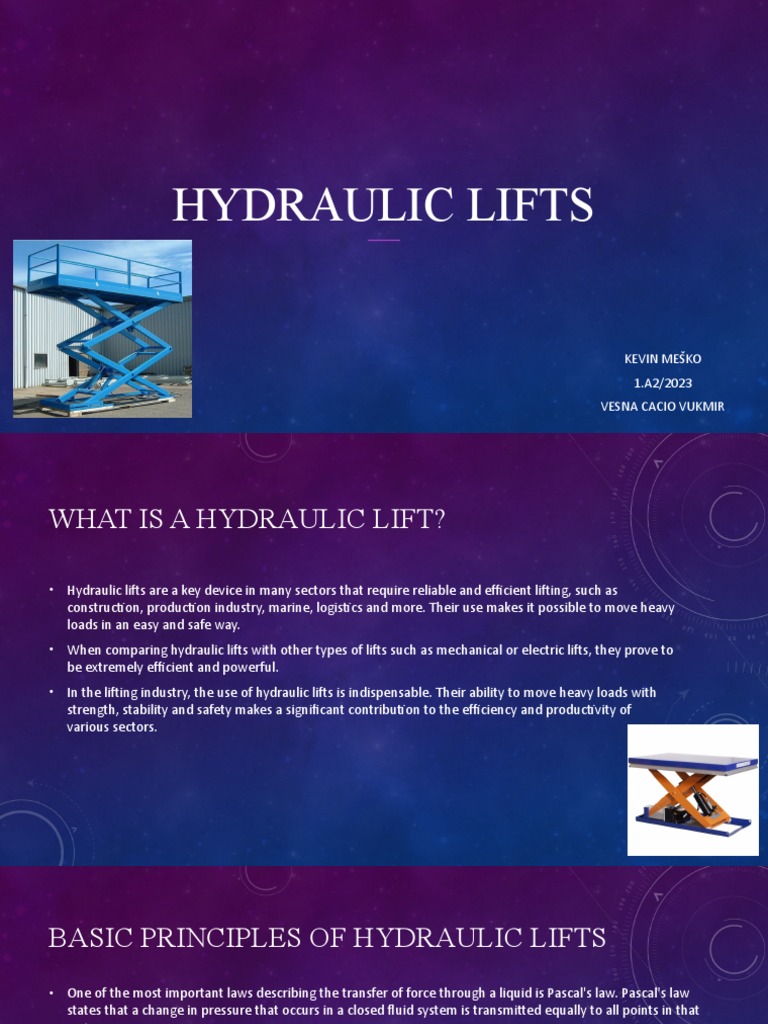 Hydraulic Lifter PDF Elevator Pump