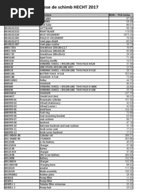 Hecht Parts and Accessories Catalog | PDF | Piston | Ignition System