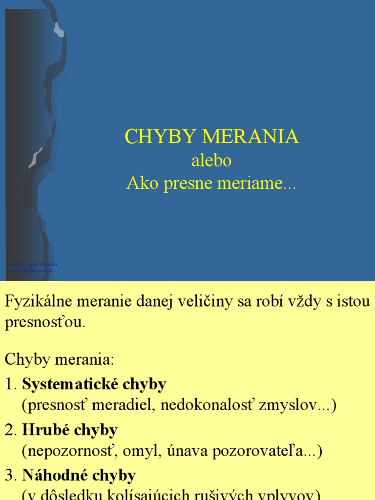 03-Chyby merania | PDF